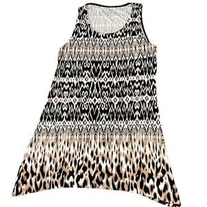 Soma Luxuriously Soft Sleeveless Abstract Animal Print Lounge Dress XS #143T